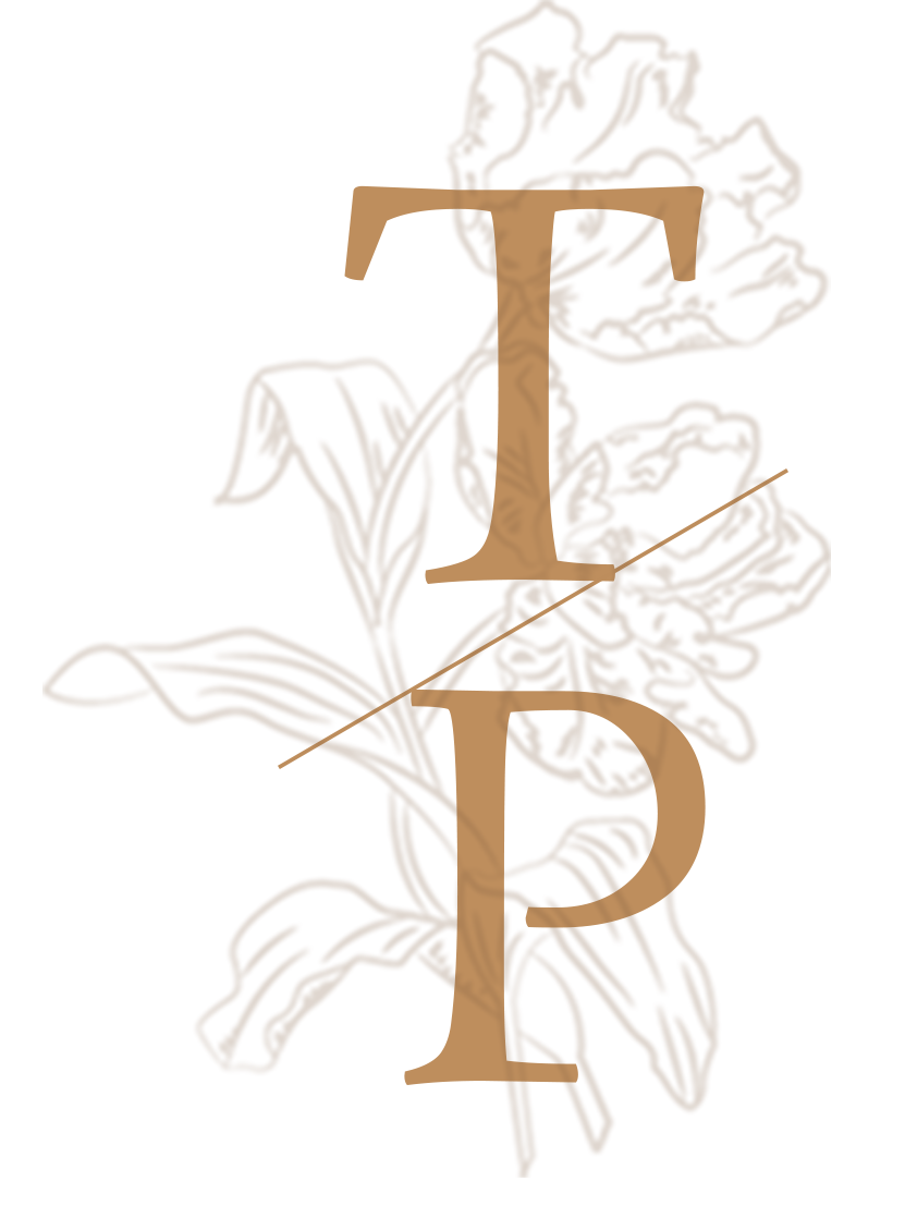 The Terri Pashley Photography emblem with background flowers